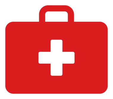 Vektör Tıbbi İlk Yardım Düz Simge İllüstrasyonu