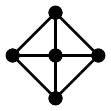Vektör Rhombus Izgara Düğümleri Düz Simge Simgesi