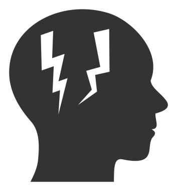 Vektör Başı Migren Düz Simgesi