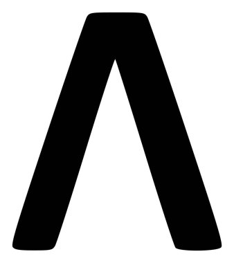 Vektör Lambda Yunan Sembolü Düz Simge Resmi