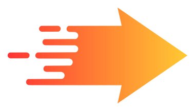 Vektör Hızı Oku Düz Simge Resmi