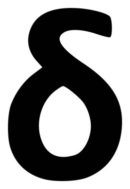 Vektör Delta Yunan Küçük Sembol Düz Simgesi Simgesi