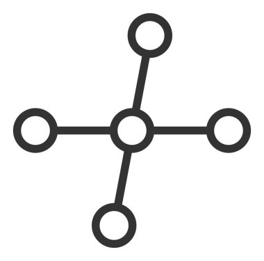 Vektör Düğümü Düz Simge Simgesini Bağlıyor