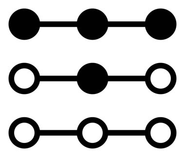 Düğümlerle Vektör Bağlantıları Düz Simge Simgesi