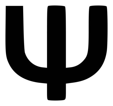 Vektör Psi Yunan Sembol Düz Simge Resmi