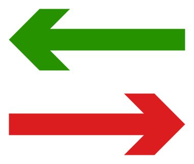 Vektör Takas Okları Düz Simgesi