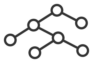 Vektör İkili Ağaç Düz Simgesi Resmi