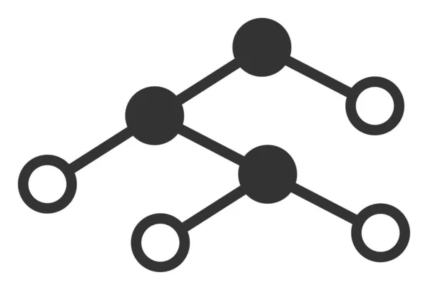 Structure des nœuds vectoriels Icône plate Image — Image vectorielle