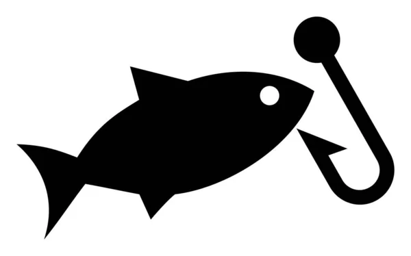 Vector Fishing Hook Flat Icon Image — Stock Vector