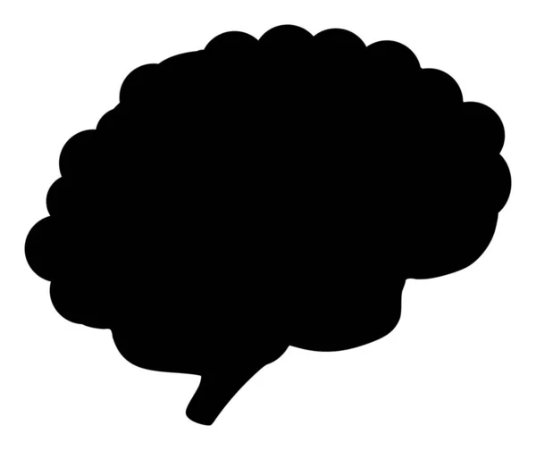 Symbole d'icône plate d'organe de cerveau de vecteur — Image vectorielle