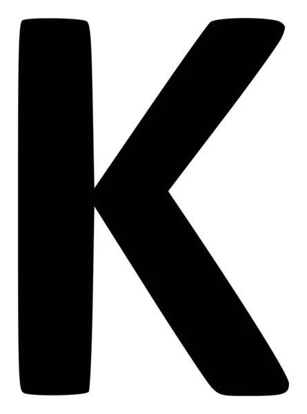 Vector Kappa Grieks symbool Vlak pictogram — Stockvector