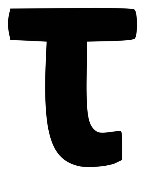 Vektor Tau Görög kisbetűs levél Lapos ikon illusztráció — Stock Vector