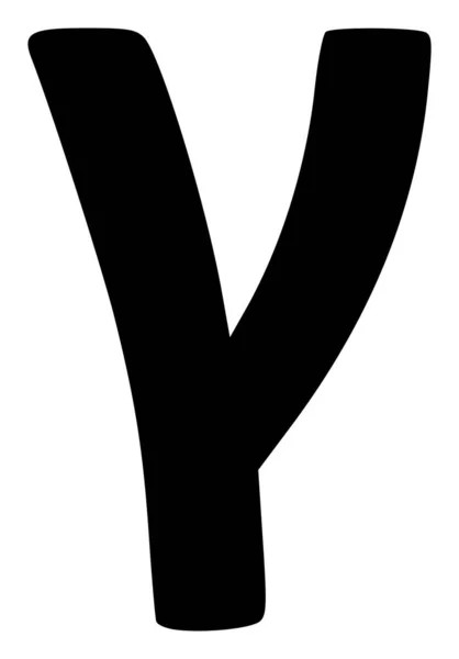 Vektor Gamma Grekiska Lowercase Symbol Platt Ikon Bild — Stock vektor