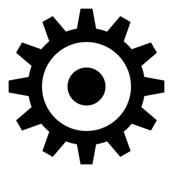 Image d'icône plate de roue dentée vectorielle — Image vectorielle