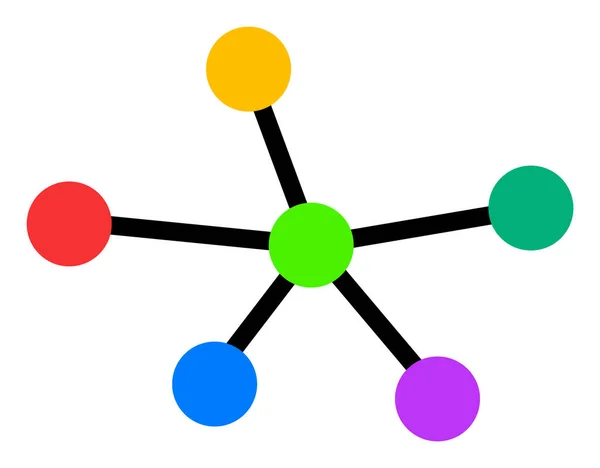 Symbole d'icône plate de connexions nettes vectorielles — Image vectorielle