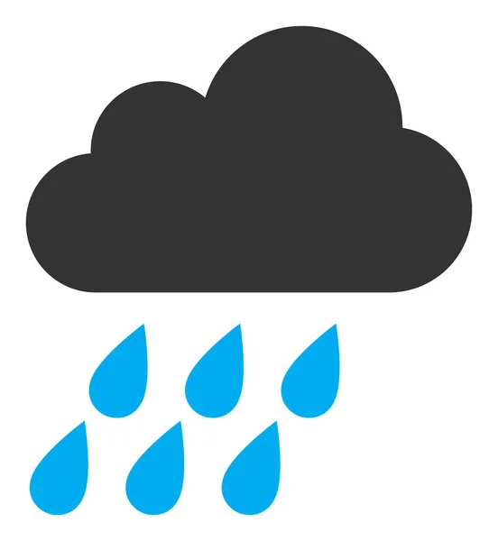 Vector Rain Cloud Flat Icon Image — 스톡 벡터