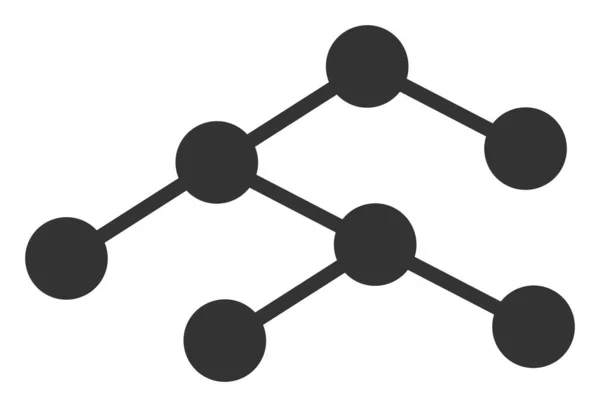Hiérarchie vectorielle Liens Icône plate Symbole — Image vectorielle