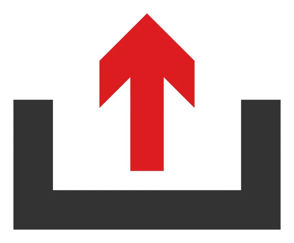 Vector Upload Box Vlakke pictogram Symbool — Stockvector