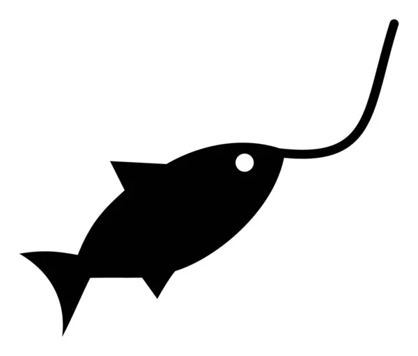 Ilustração plana do ícone da corda de pesca do vetor — Vetor de Stock