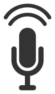 Vektör Podcast Düz Simge Resmi