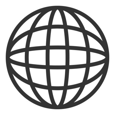 Vektör Küresi Düz Simge Resmi