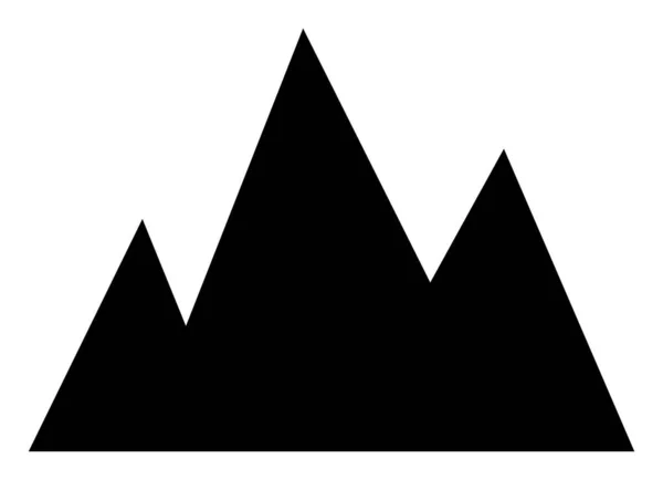 Symbole d'icône plate des montagnes vectorielles — Image vectorielle