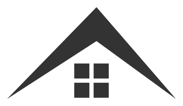Vector huis dak platte pictogram Afbeelding — Stockvector
