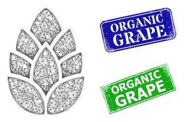 Kauçuk Organik Üzüm Rozetleri ve Üçgen Zıpzıp Konisi Simgesi