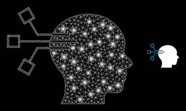 Işık Noktaları ile Çokgen 2B Ağ Beyin Bağlantısı
