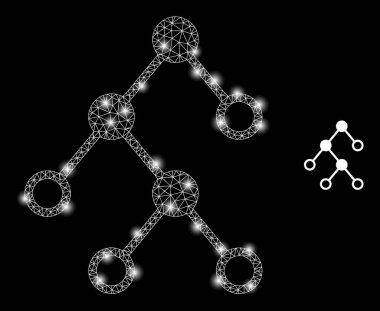 Parlak Benekli Çokgen 2B Izgara Çizelge Düğümleri