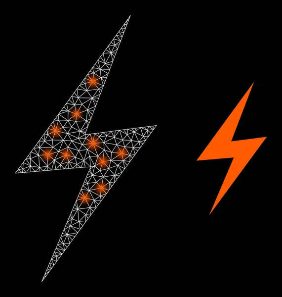 우라늄 카아 케스 - 빛의 얼룩 이 있는 전기 위험 — 스톡 벡터
