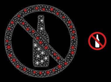 Işık lekeli Çokgen Kablo Çerçevesi Yasak Bira