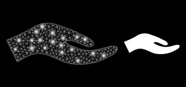 Sihirle Çokgen Ağ Örgü Dilekçesi Eli