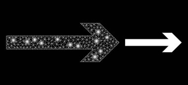Çokgen Ağ Ağı Parıltı Noktalarıyla Sağa Taşı