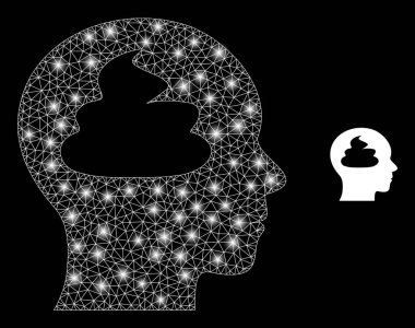 Polygonal 2D Mesh Shit Brain with Magic