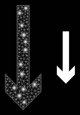 Çokgen Gövde Ağı Işık Noktalarıyla Aşağı Taşı