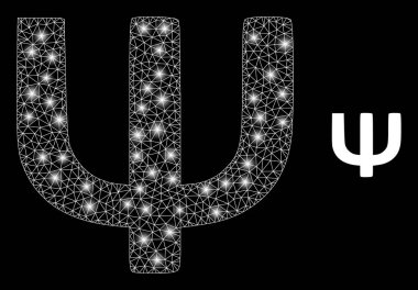 Çokgen Kablo Çerçevesi Psi Yunan Sihirli Sembolü