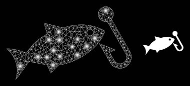 Işık lekeli Çokgen 2B Ağlı Balık Kancası