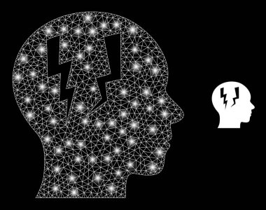 Çokgen Kablo Çerçevesi Parlak Benekli Baş Migreni