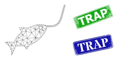 Çizilmiş Tuzak İmitasyonları ve Üçgen Ağ Balıklama İpi Simgesi