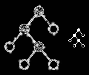 Parlak Benekli Çokgen Ağ Ağı İkili Çizelgesi Düğümleri
