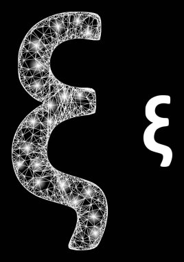 Işık Lekeli Çokgen Kablo Çerçevesi Xi Yunan Küçük Durum Sembolü