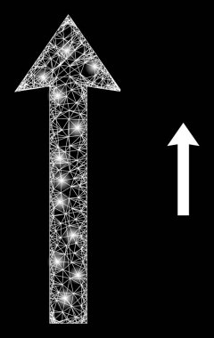 Çokgen Ağ Ağı Işık Noktalarıyla Yukarı Gönder