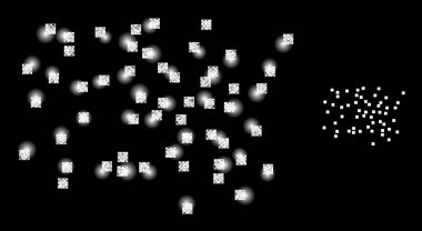 Çokgen Kablo Çerçevesi Sihirli Ağ Toz Parçacıkları