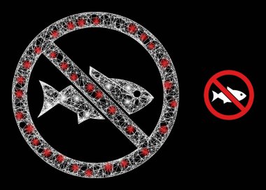 Çokgen Leke Örgü Işık Lekeli Yasak Balık