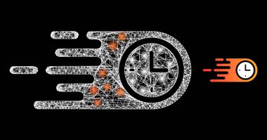 Parlak Benekli Çokgen Ağ Hızlı SaatComment