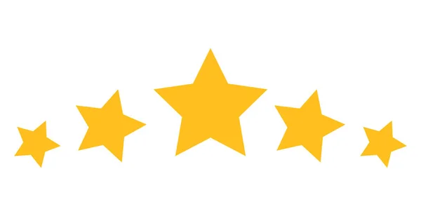 Raster 5 Star Rating Ilustração de ícone plano — Fotografia de Stock