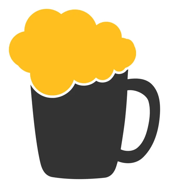 Raster Bier Glas Schaum flache Icon Illustration — Stockfoto