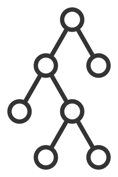 Hiérarchie binaire matricielle Icône plate Image — Photo