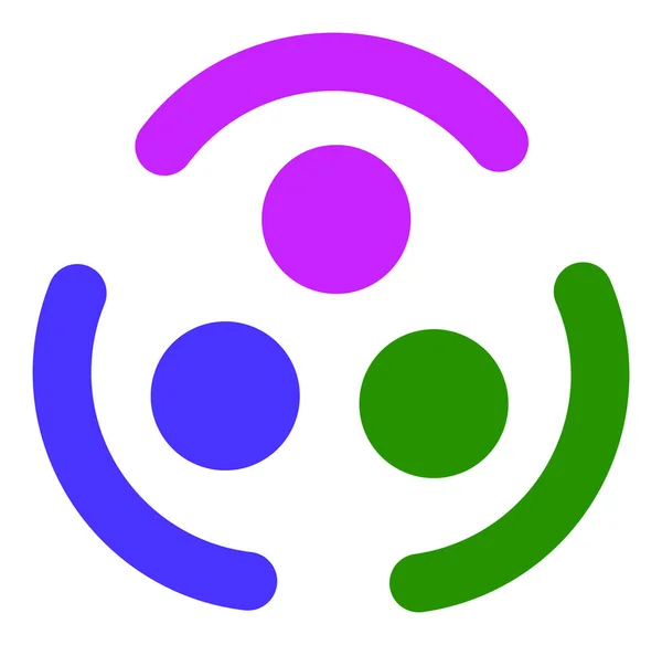 Raster Community Logo Ilustração de ícone plano — Fotografia de Stock